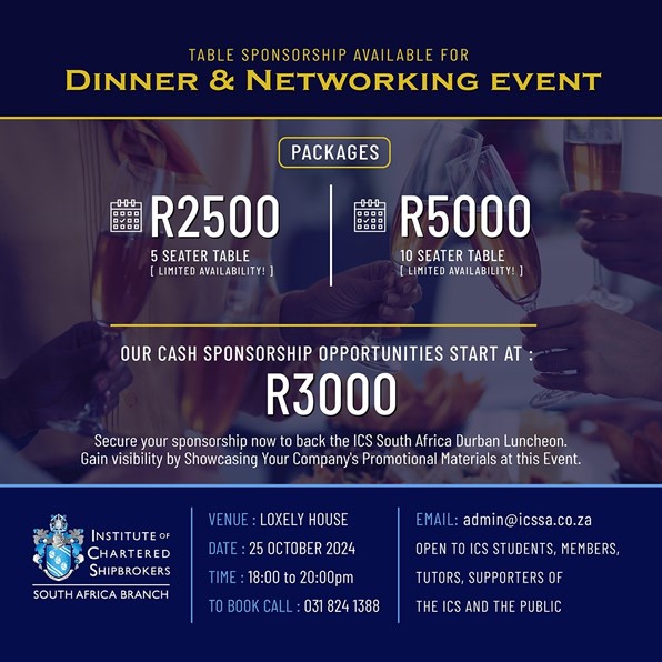 ICS Dinner Sponsorship Opportunities